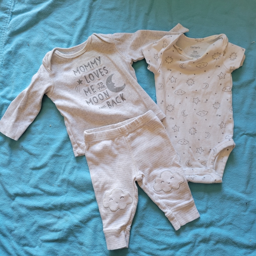 Carter's 3m 3pc Outfit Shirt and Pants